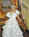 © S. Blumin, Art History Lesson - Lady with Parrot, signed, unframed author's print of oil painting, 1990 (click to enlarge) © S. Blumin, Art History Lesson - Lady with Parrot, signed, unframed author's print of oil painting, 1990 (click to enlarge)